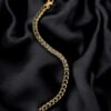SQUARE TENNIS BRACELET (GOLD & BLACK) - Image 2